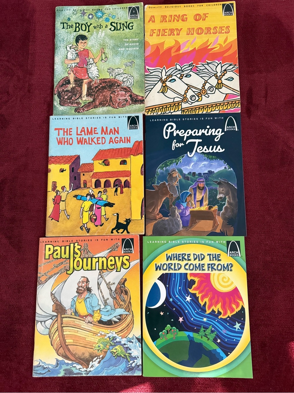 Arch Books Bible Stories 6 Book Lot Vintage & Modern Christian Children’s Books